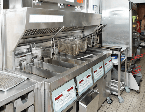 Commercial kitchen equipment.